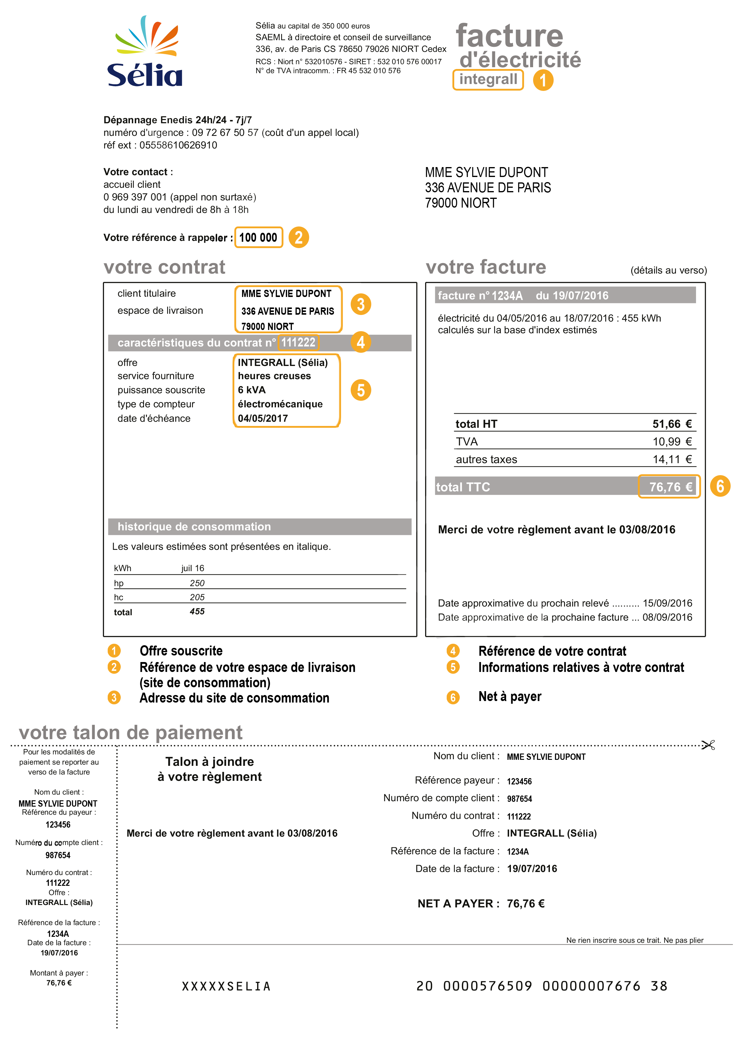 Facture Blanche_2016_recto  Sélia Particuliers